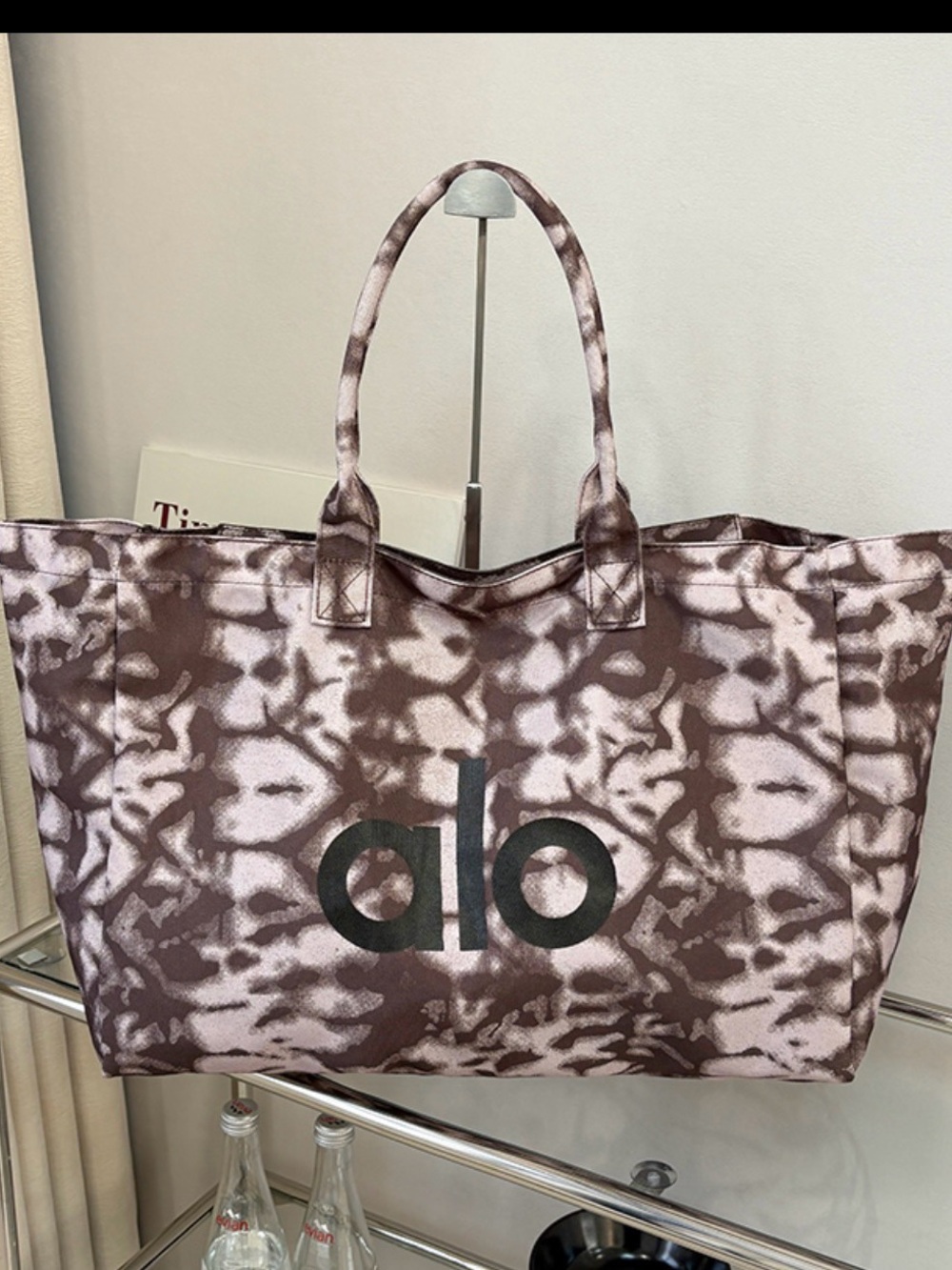 ALO Yoga Brown Tie-Dye Canvas Tote